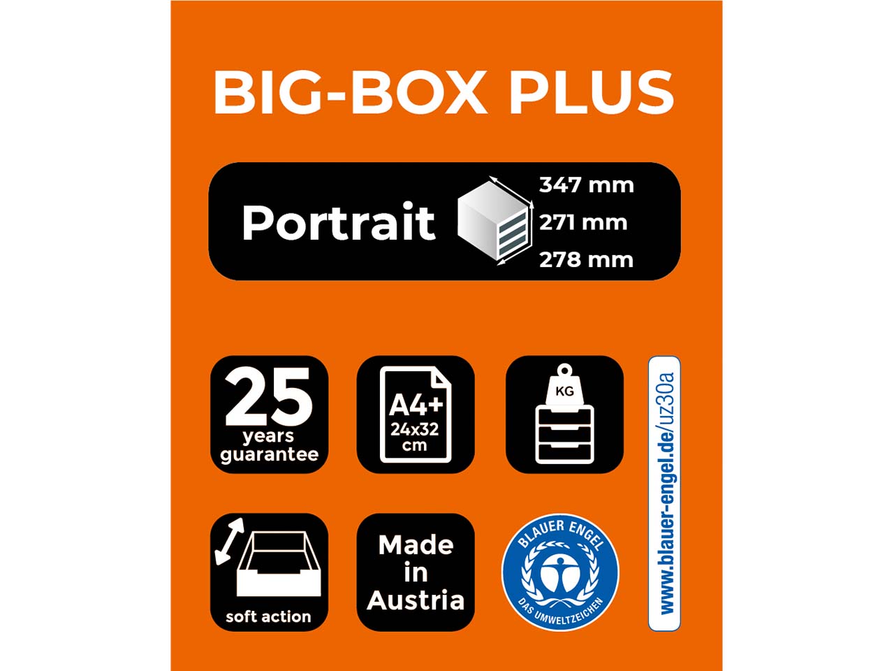 Exacompta Schubladenbox "Iderama", DIN A4+, 5 Schubladen offen, eisblau glänzend