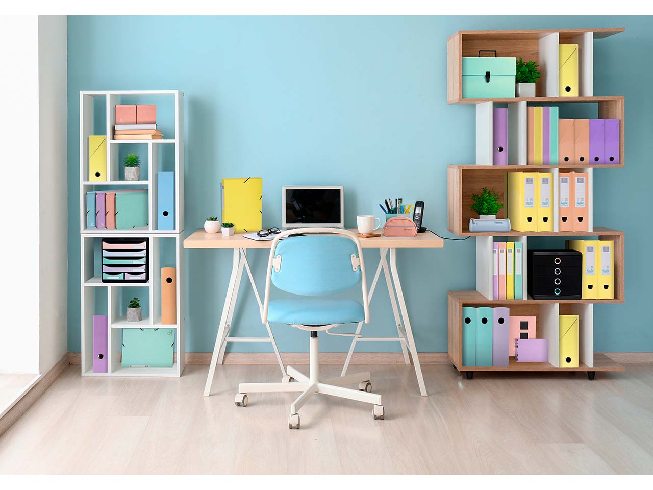 Exacompta Schubladenbox Big Box Maxi "Aquarel", 347x278x271 mm, DIN A4+, 6 Schubladen