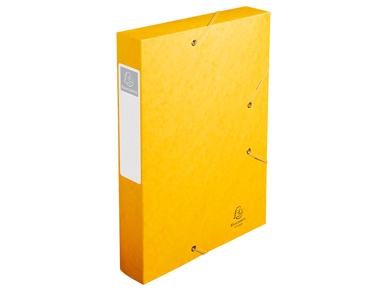10 Exacompta Archivboxen aus Colorspan-Karton, 600 g/m², DIN A4, gelb, RB 60 mm