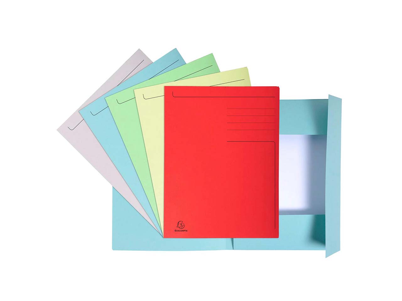 50 Exacompta Aktenmappen "Forever", 3 Klappen, 280 g/m², DIN A4, sortiert