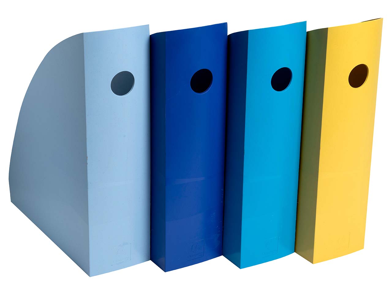 4 Exacompta Stehsammler Mag-Cube "BeeBlue", DIN A4+, farbig sortiert