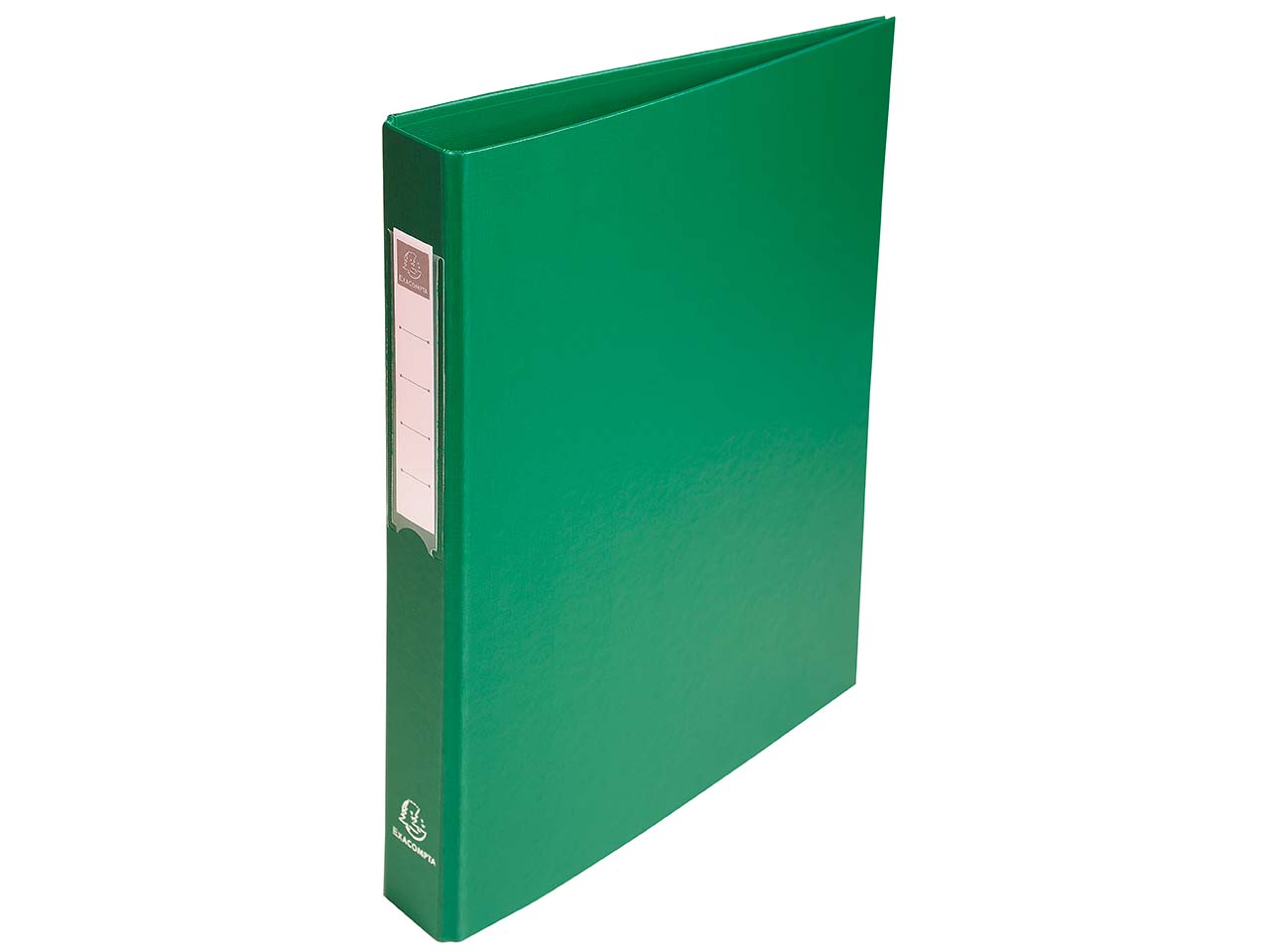 10 Exacompta Ringbücher aus kaschiertem Karton, DIN A4, 4 Ringe, RB 40 mm, grün