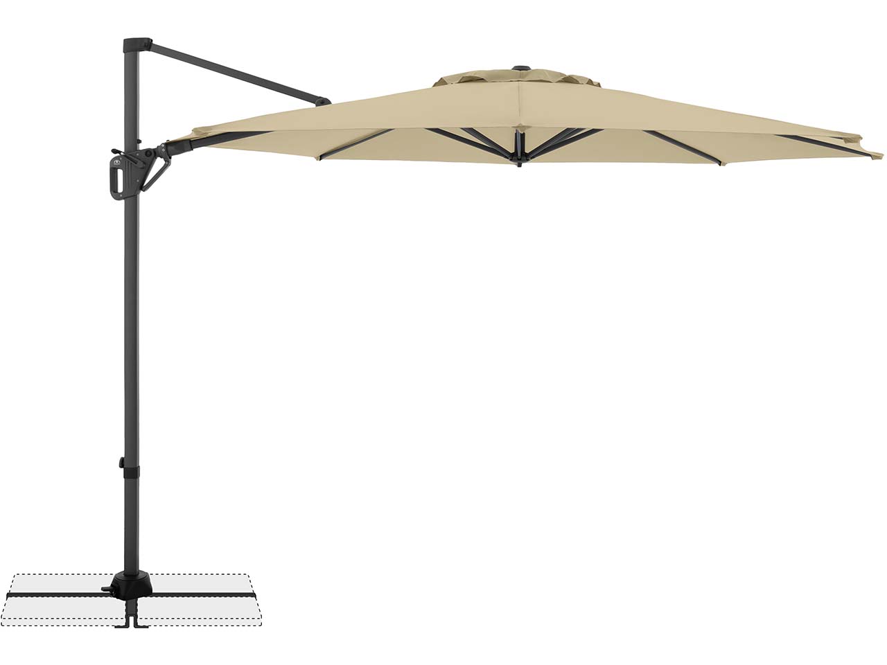 doppler Pendelschirm "LIFE"  Ø 310 cm, sand