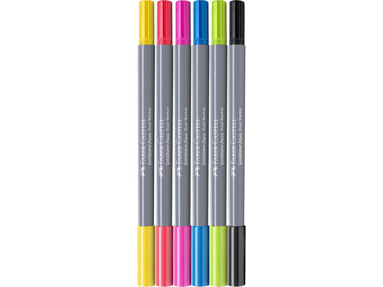Faber-Castell Aquarell-Marker Goldfaber Aqua Dual, farbsortiert, 6 Stück