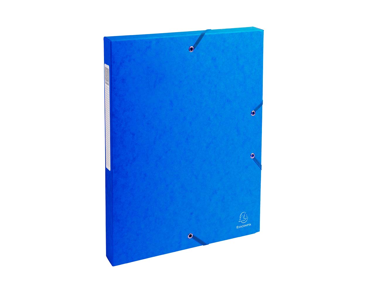 8 Exacompta Archivboxen, Colorspan-Karton, 600 g/m², DIN A4, Gummizug, RB 25 mm, sortiert