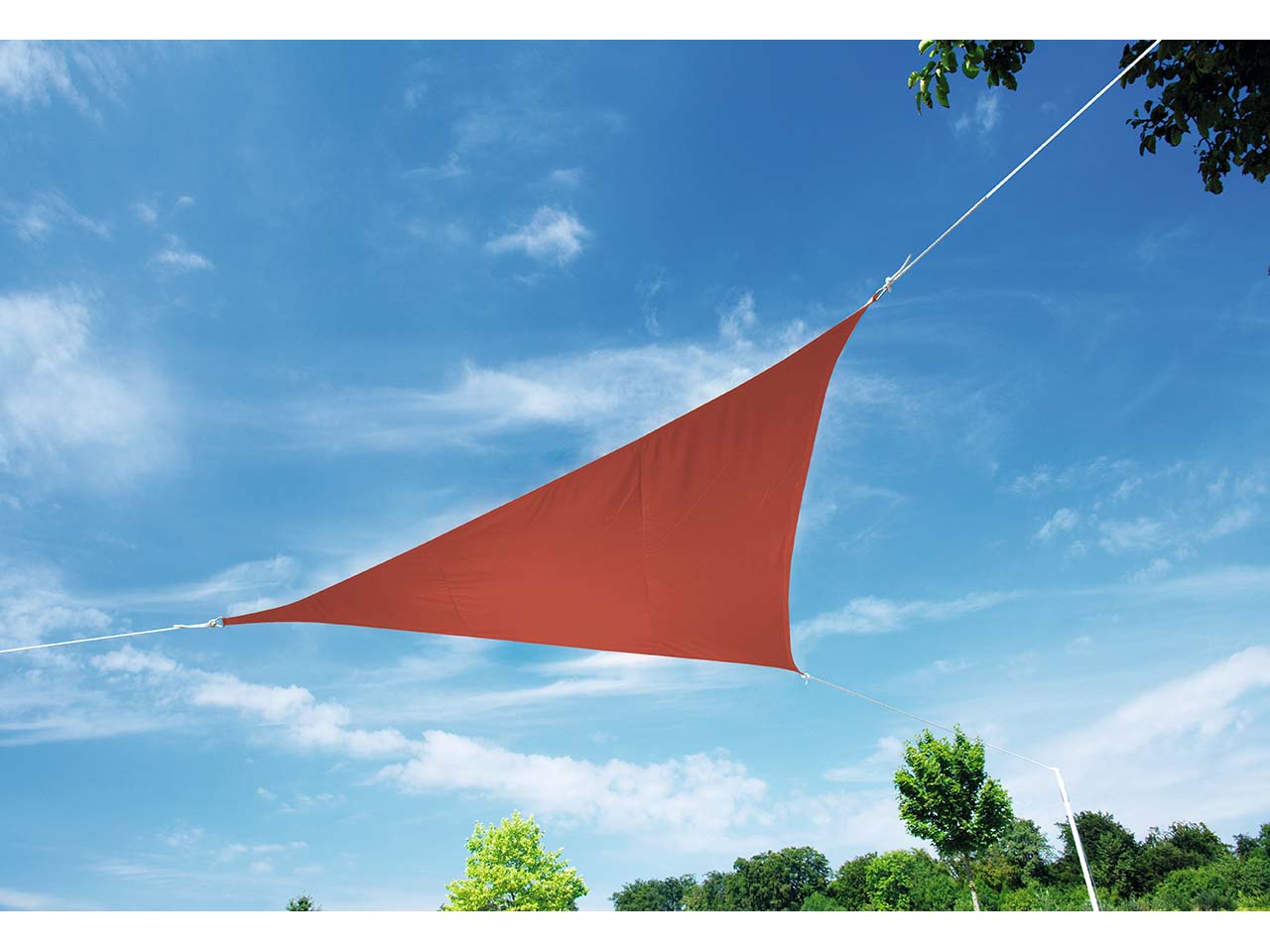 doppler Sonnensegel "AluPro" Dreieck 3,6 x 3,6 x 3,6 m, terrakotta