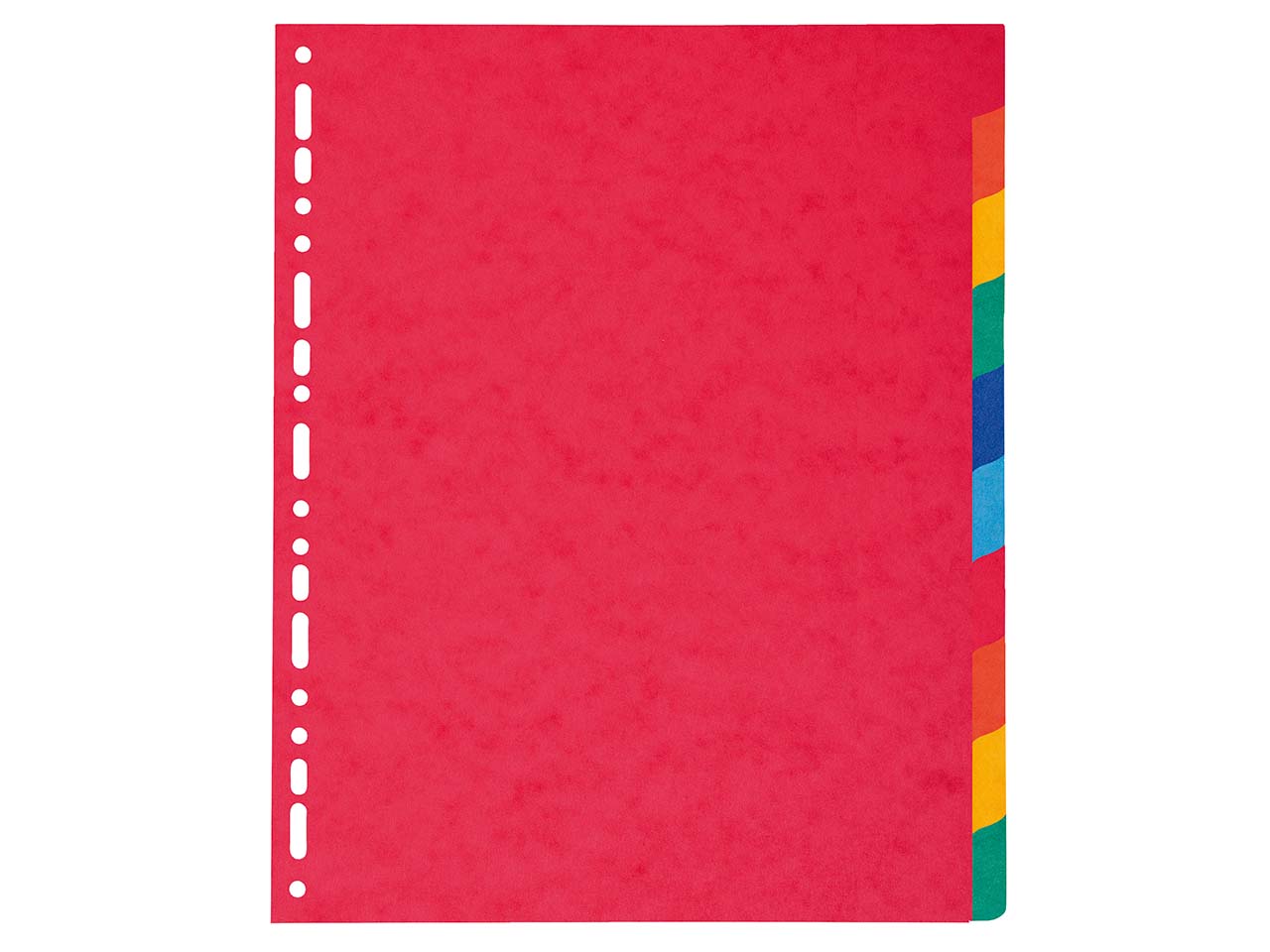 10 Exacompta Register, Colorspan-Karton, 10 Taben neutral, 225 g/m², DIN A4 Maxi, sortiert