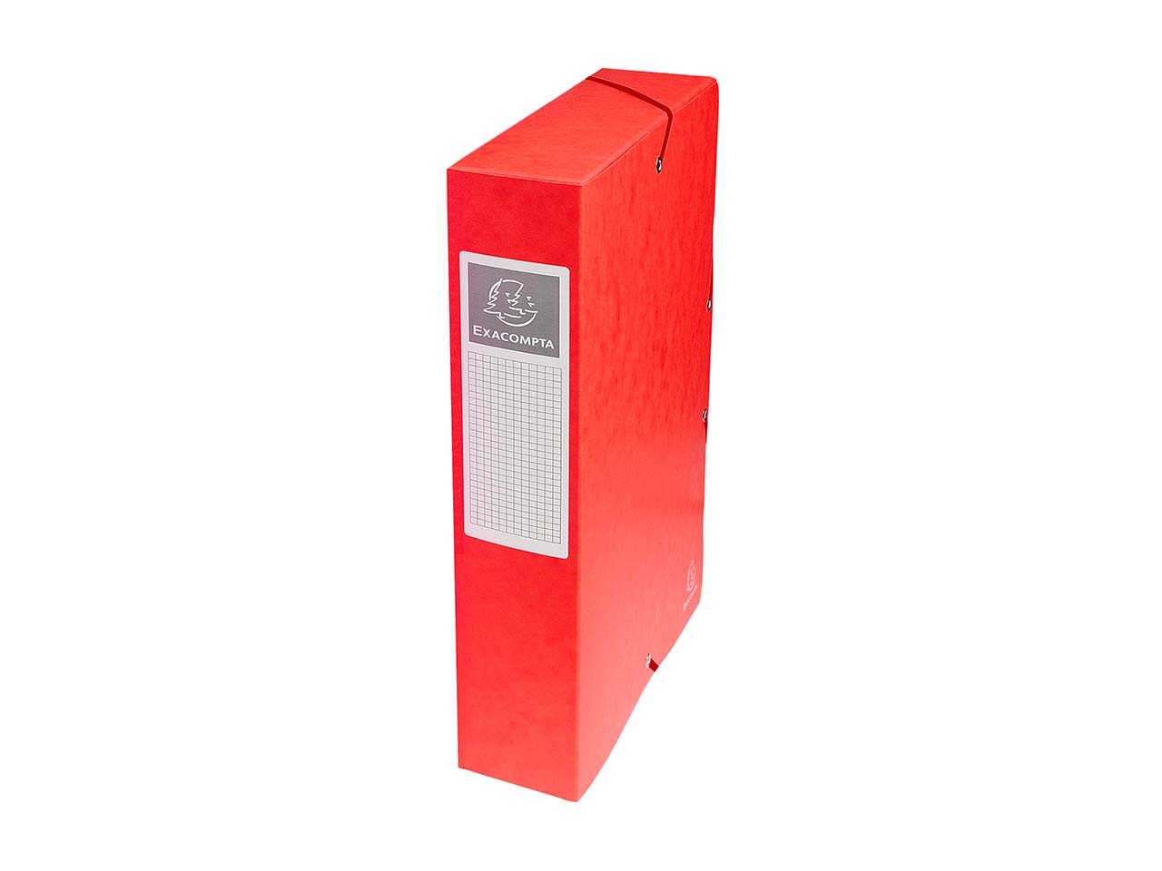 8 Exacompta Archivboxen, Colorspan-Karton, 600 g/m², DIN A4, Gummizug, RB 60 mm, rot