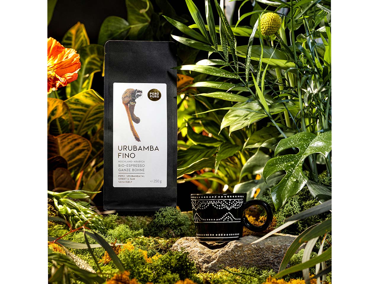 PERÚ PURO Bio-Espresso "Urubamba Fino" ganze Bohne, Hochlandespresso, 250 g