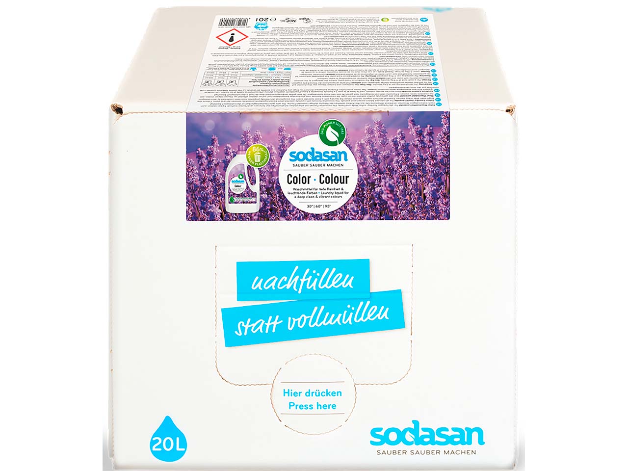 Sodasan Color-Waschmittel 'Lavendel' Bag in Box, 20 l