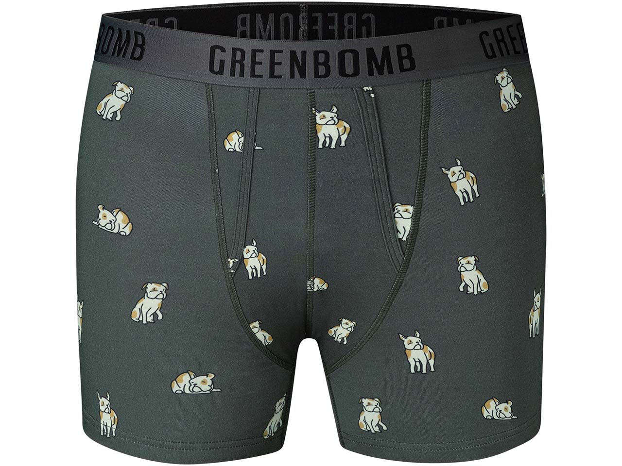 GREENBOMB Bio-Herren-Boxershort "Frenchie", mix, Gr. XL