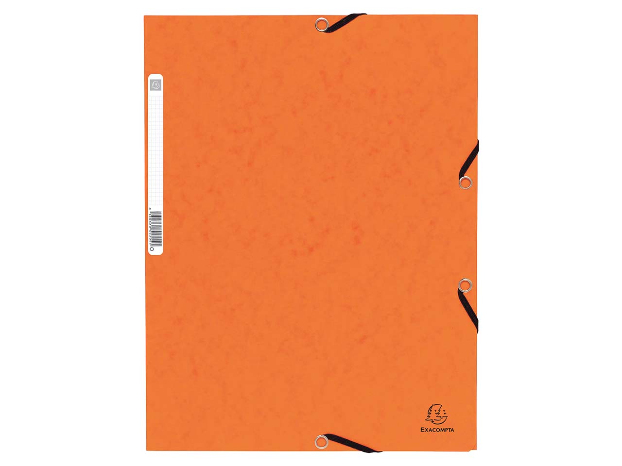 50 Exacompta Sammelmappen, Colorspan-Karton, 355 g/m², DIN A4, Gummizug, 3 Klap., orange