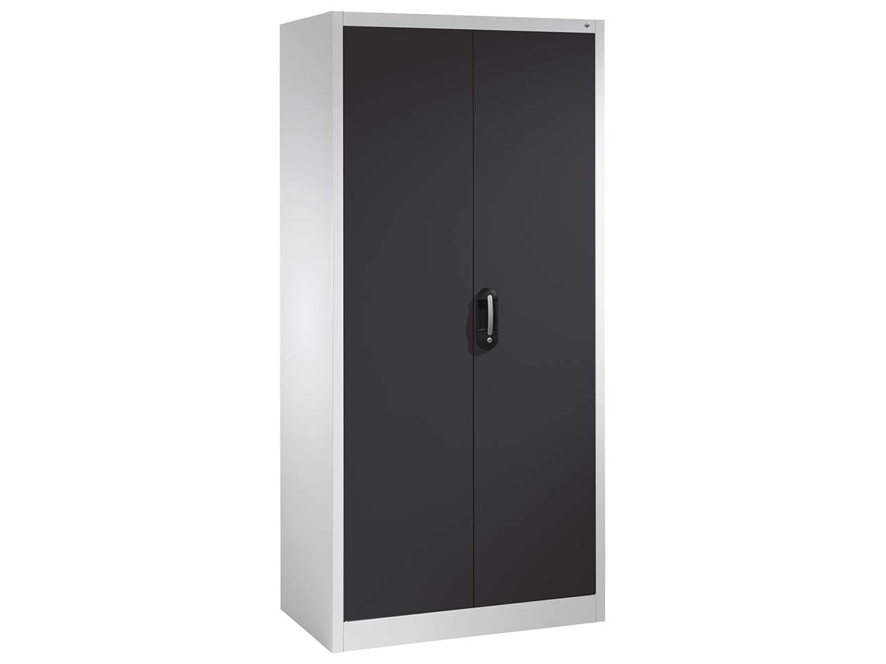 Flügeltürenschrank Lichtgrau/Anthrazit (BxTxH) 93x50x195cm