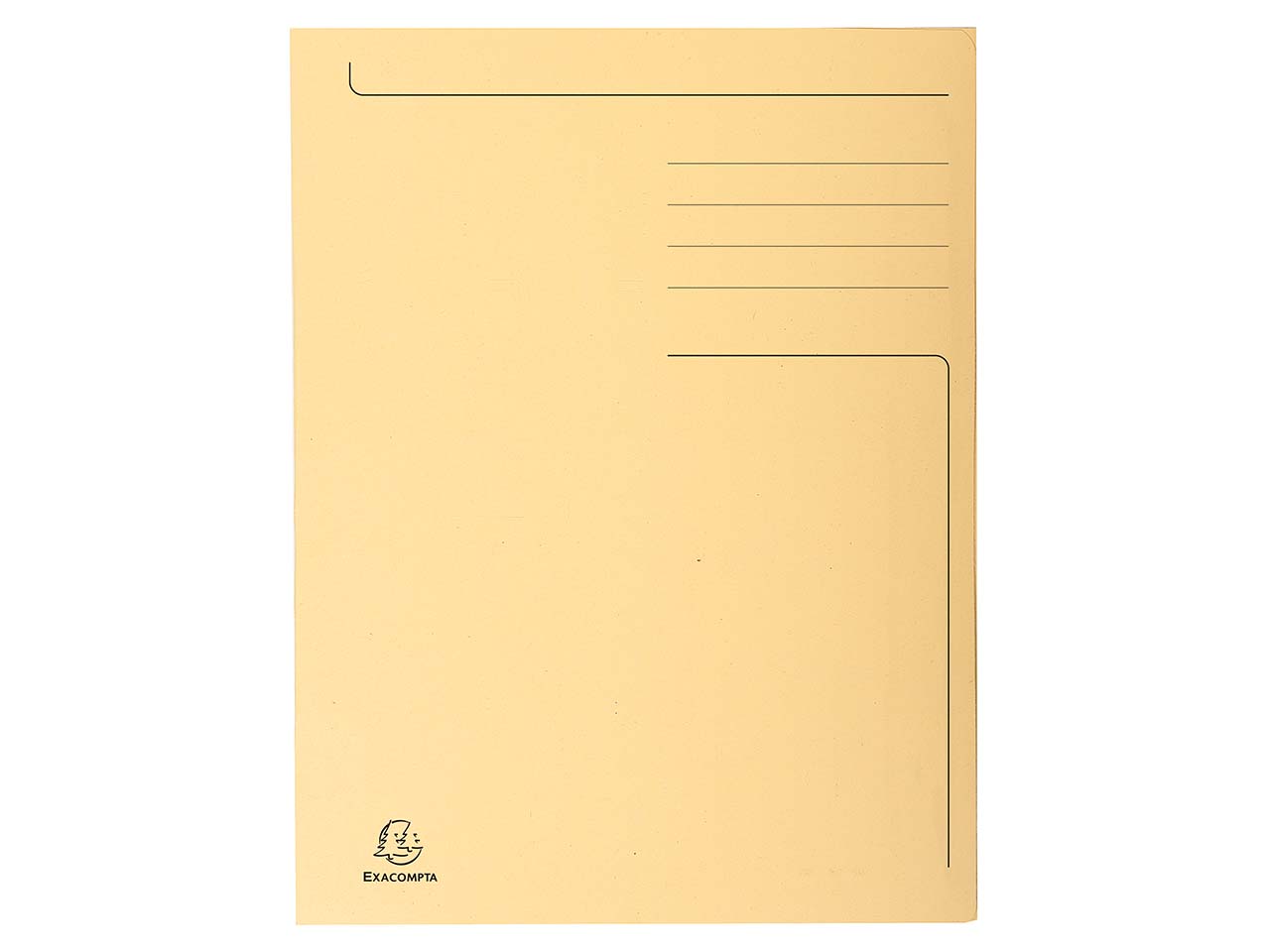 50 Exacompta Aktenmappen "Forever", 3 Klappen, 280 g/m², 245x350 mm für Format Folio, sand