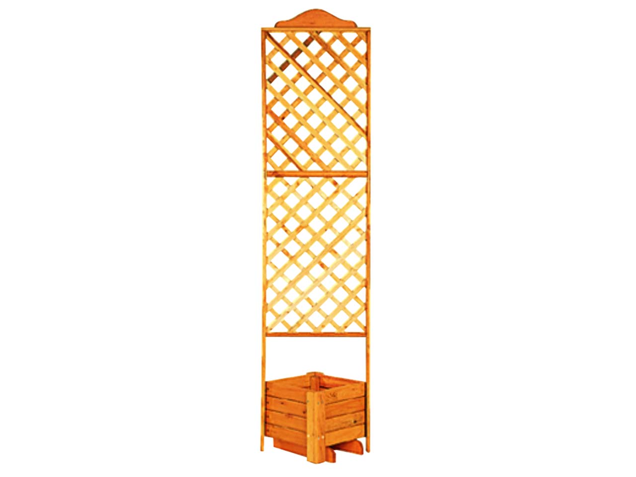 Blumenkasten mit Rankgitter Eckelement "Romantica" B 54 x T 54 x H 210 cm