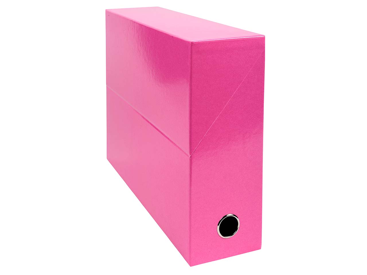 5 Exacompta Transferboxen "Iderama", Griffloch, DIN A4, RB 90 mm, rosa