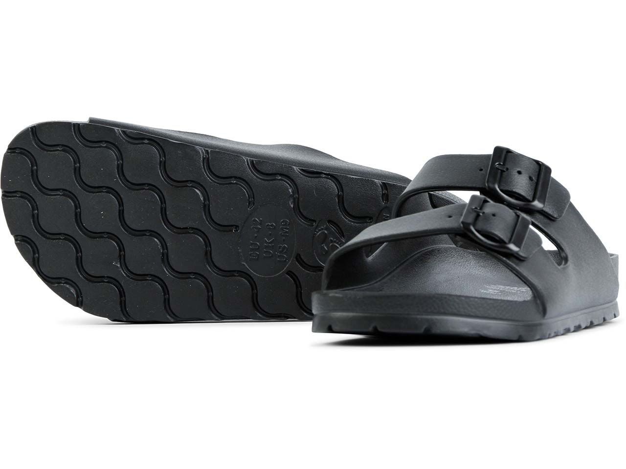 GRAND STEP SHOES Hausschuh/Pantolette "POOL TWO BUCKLE" aus EVA, black, Gr. 38