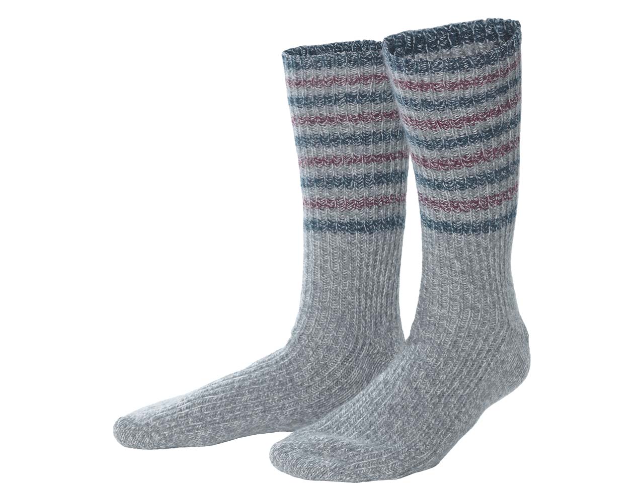 Living Crafts Bio-Socken 'SALZBURG', grey/zinfandel, Gr. 39/42