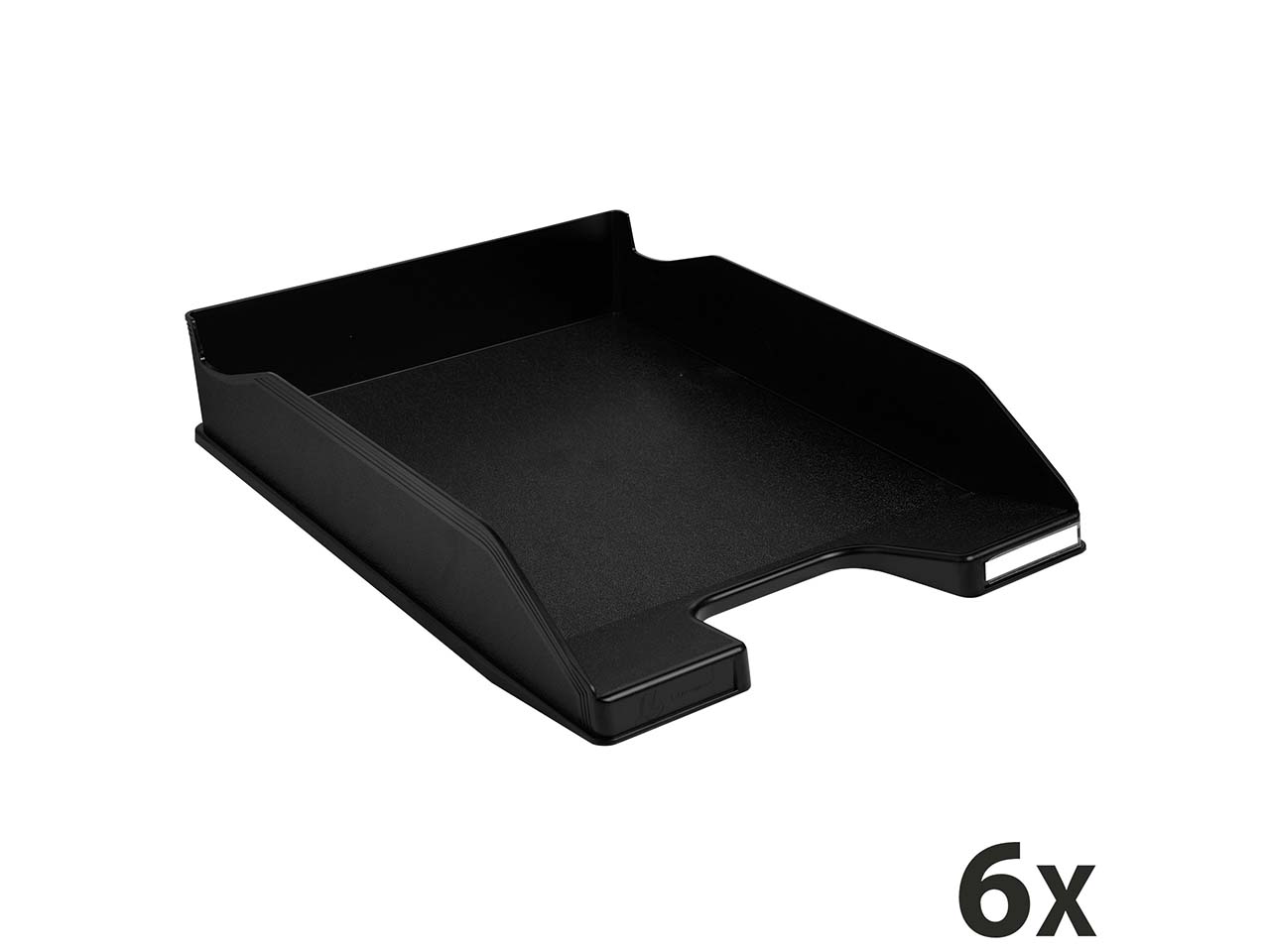 6 Exacompta Briefablagen Combo Midi "Office", DIN A4+, 500 Blatt, schwarz
