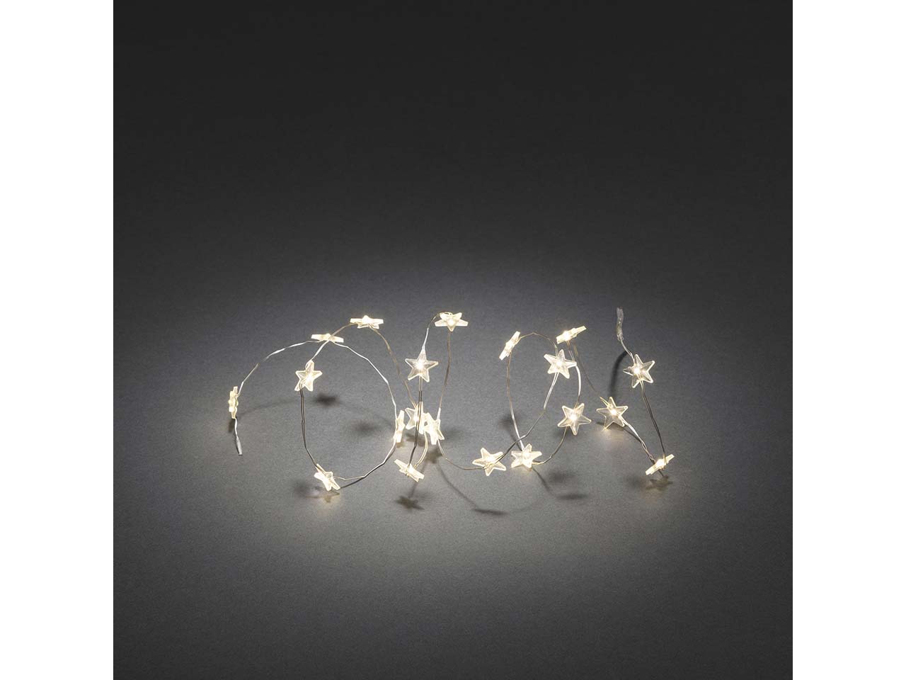 Konstsmide LED-Dekolichterkette "Sterne", mit Schalter, Funkeleffekt, 40 Dioden warmweiß