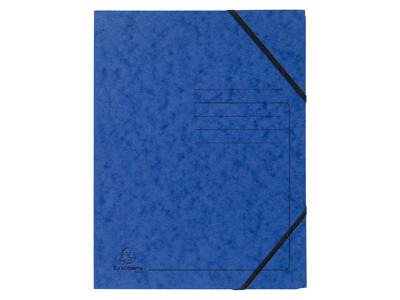 25 Exacompta Eckspannmappen, Colorspan-Karton, 355 g/m², DIN A4, Gummizug, blau