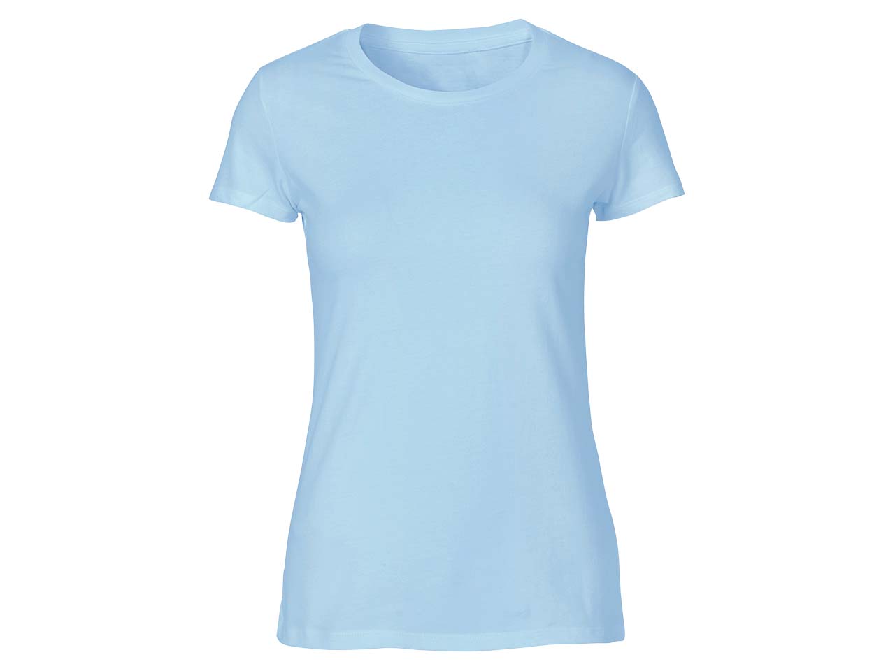 Neutral Bio-Damen-T-Shirt mit Rundhalsausschnitt hellblau, Gr. XXL