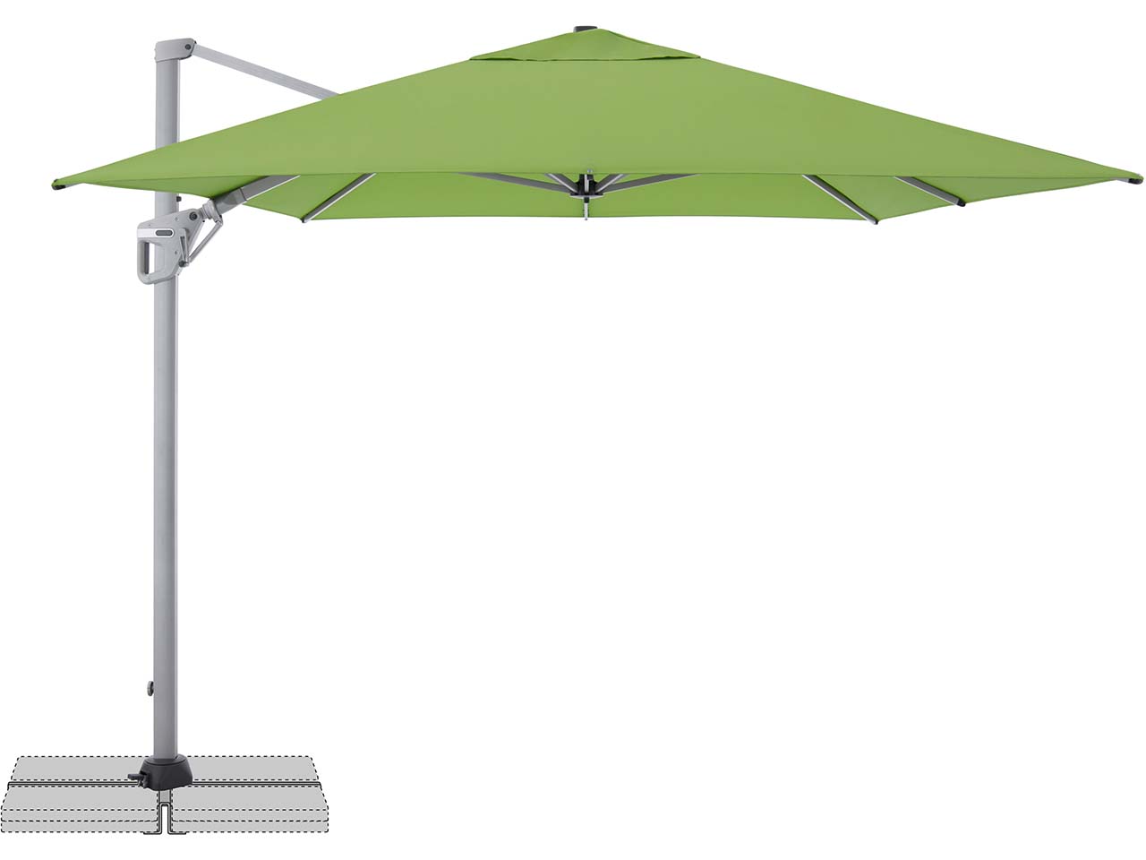 doppler Sonnenschirm "Active NEO Side" 260 x 350 cm, green