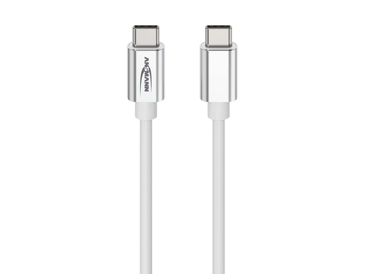 Ansmann Ladekabel USB-C auf USB-C, 1,2 m, weiß
