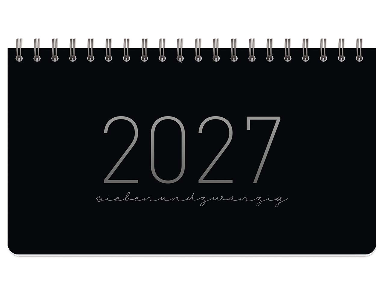 Häfft Tischkalender Pocket 2027, kompakt, Black Edition