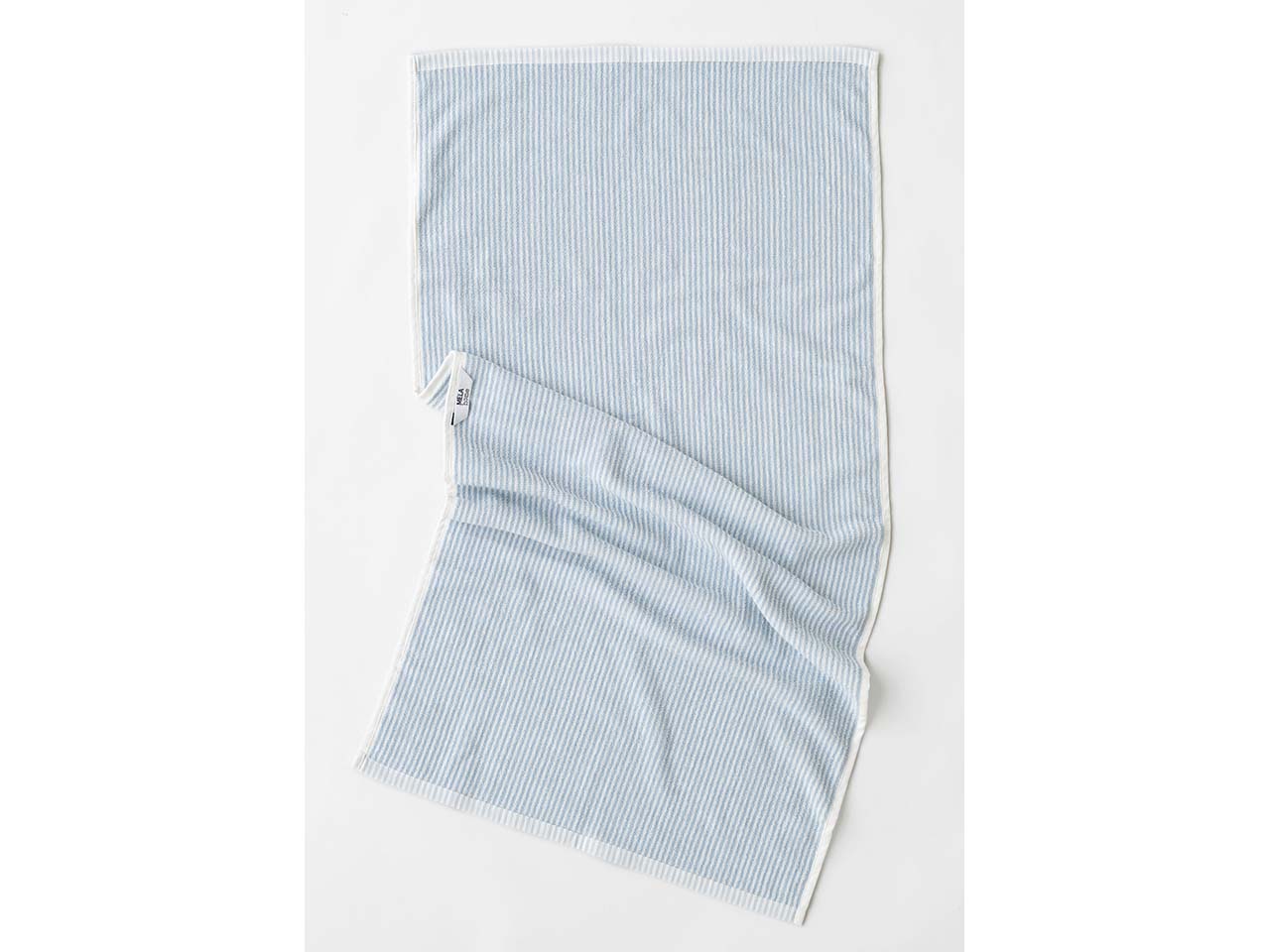 MELA Bio-Duschtuch 'TANVI Stripes' 70x140 cm, aus Frottee, cloudy blue gestreift