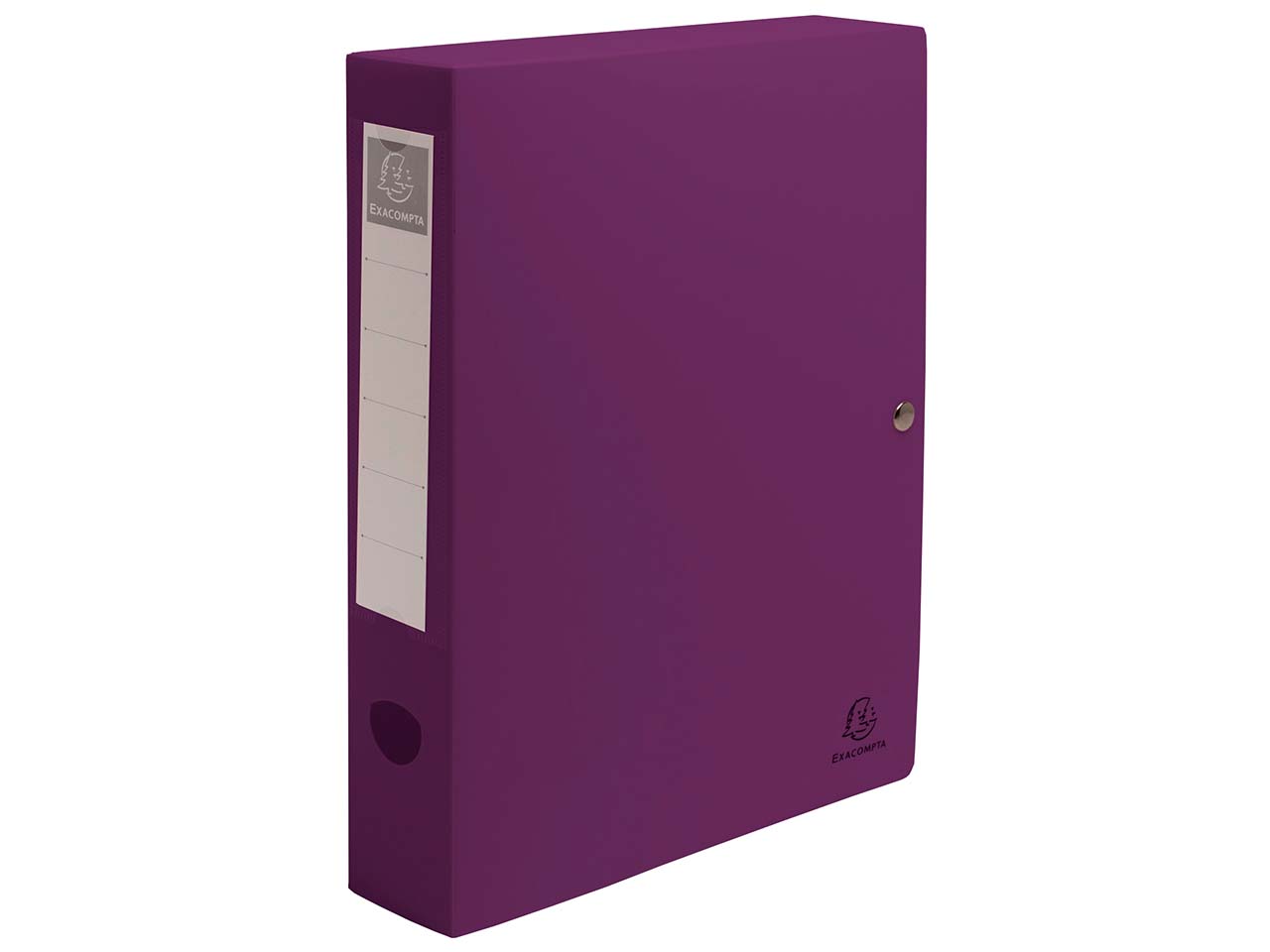 8 Exacompta Archivboxen "Titan", DIN A4, mit Druckknopf, RB 40 mm, sortiert