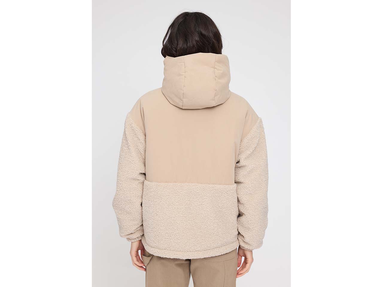 MAZINE Damen-Winterjacke 'Fabric Blocking' mit Reißverschlusstaschen, oat/natural, Gr. XS