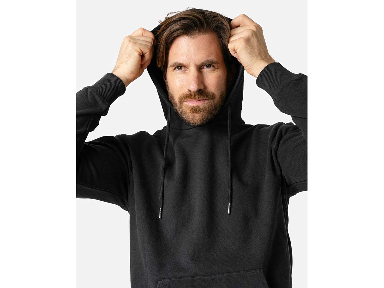Living Crafts Bio-Herren-Oversized-Hoodie 'SASSO', black, Gr. XL