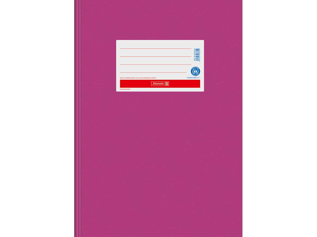 BRUNNEN Heftumschlag "Premium" aus Papier extrastark, DIN A4, pink