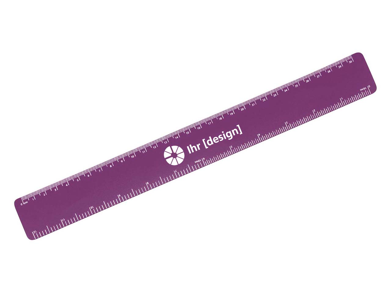 Lineal 'Flexi' 30 cm inkl. 1-farbigem Aufdruck, violett