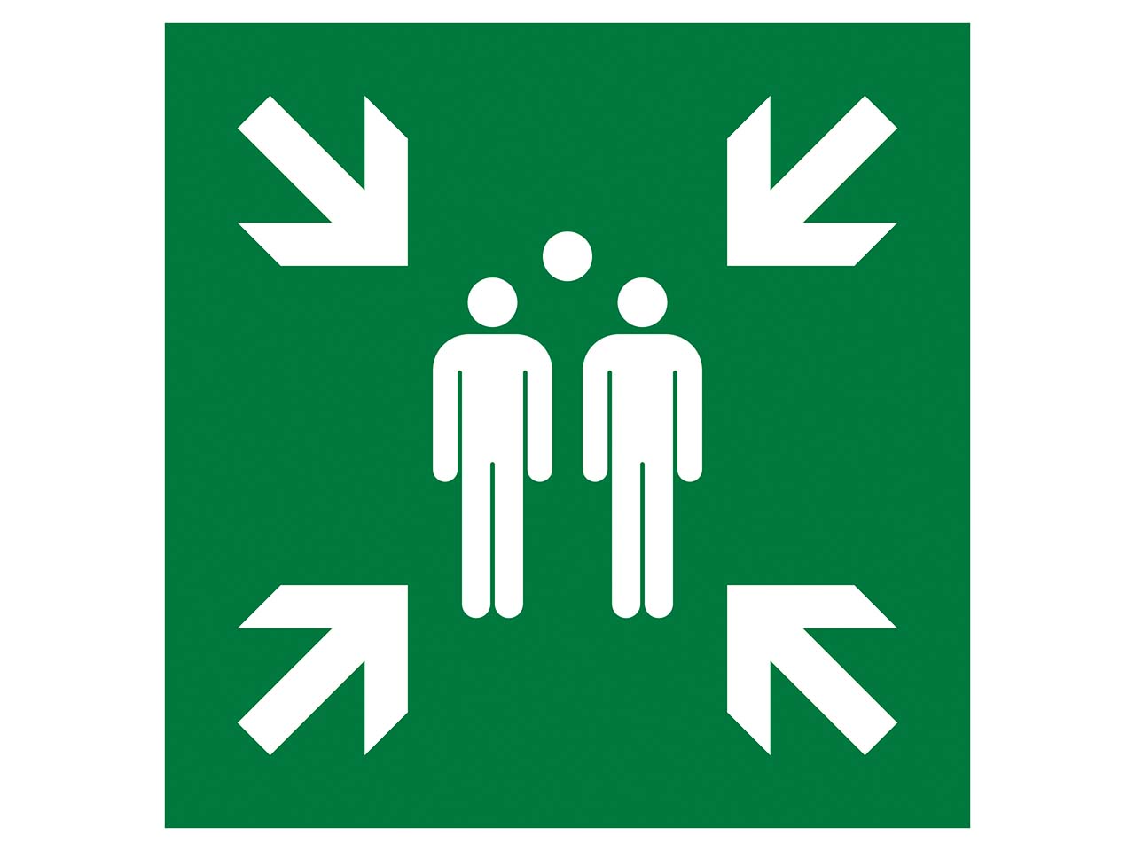 Exacompta Hinweisschild "Sammelstelle" 700µ, PP, 30 x 30 cm