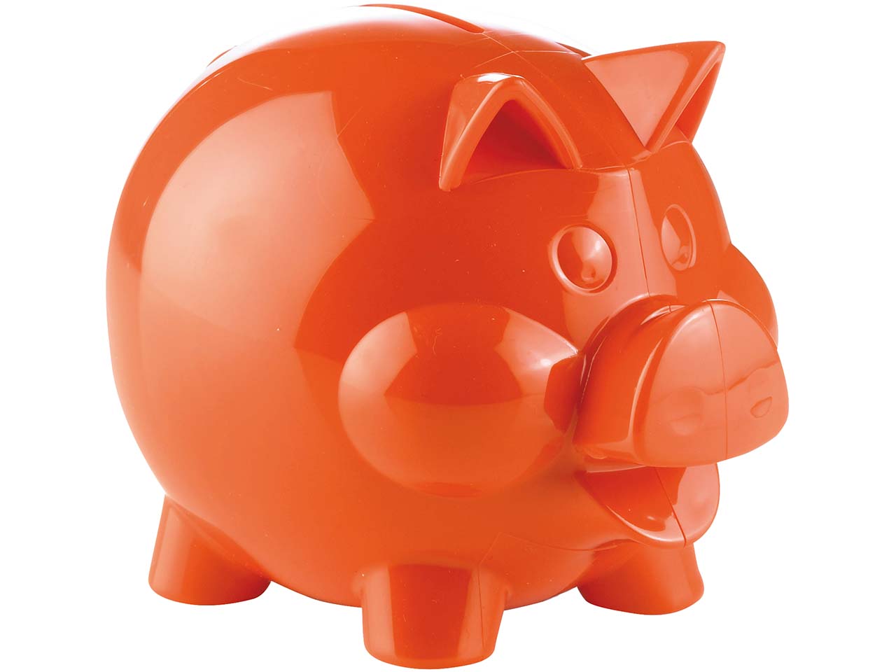 Sparschwein "Maxi" inkl. 1-farbig seitlichem Aufdruck, orange Vollton
