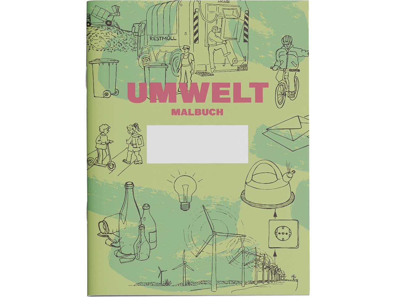 Malbuch "Umwelt 2.0", Format A4, 12 Seiten
