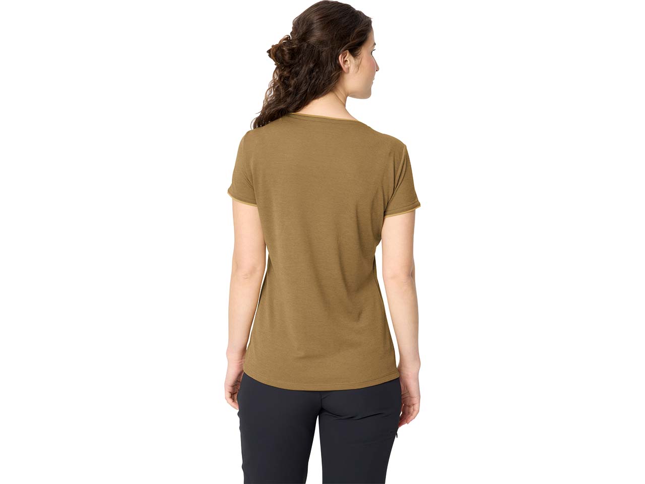 VAUDE Damen-T-Shirt "Essential" mit Rundhalsausschnitt, peanut butter, Gr. 42