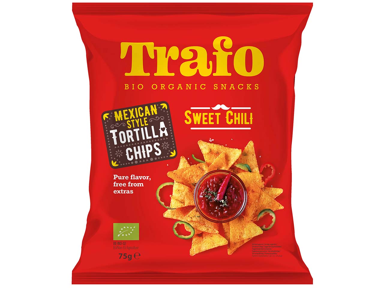 Trafo Bio-Tortilla-Chips "Mexican Style" Sweet Chili, 75 g