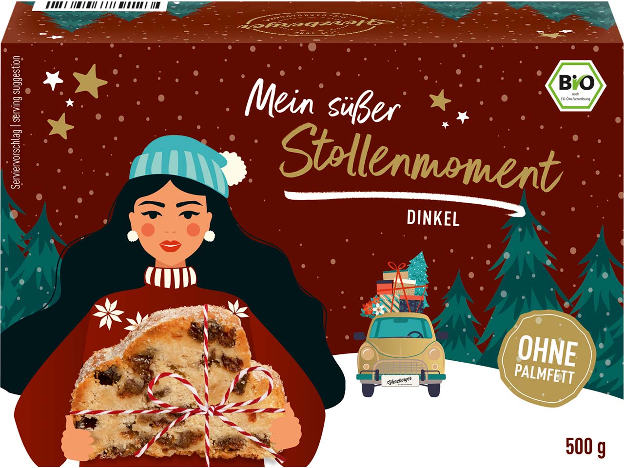 Herzberger Bio-Dinkelstollen, 500 g
