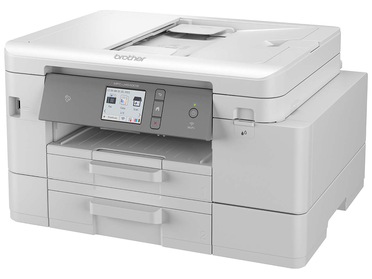 Brother Tintenstrahl-Multifunktionsdrucker 'MFC-J4540DWXL' weiß mit XL-Tintenpatronen