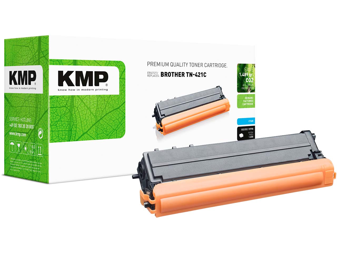 KMP Toner ersetzt Brother TN-421C cyan
