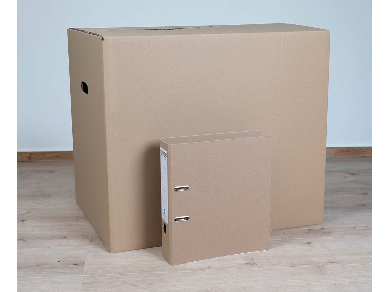 Faltkarton für Umzug oder Archiv mit Griffen 645 x 490 x 560 mm, BC zweiwellig