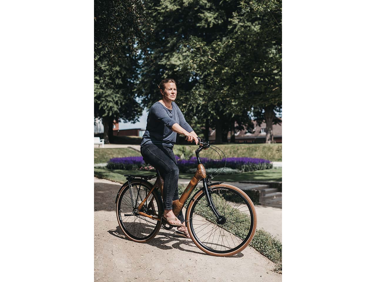 my Boo Bambusfahrrad "my Pra" Citybike mit Tiefeinsteigerrahmen, Rahmengröße 48