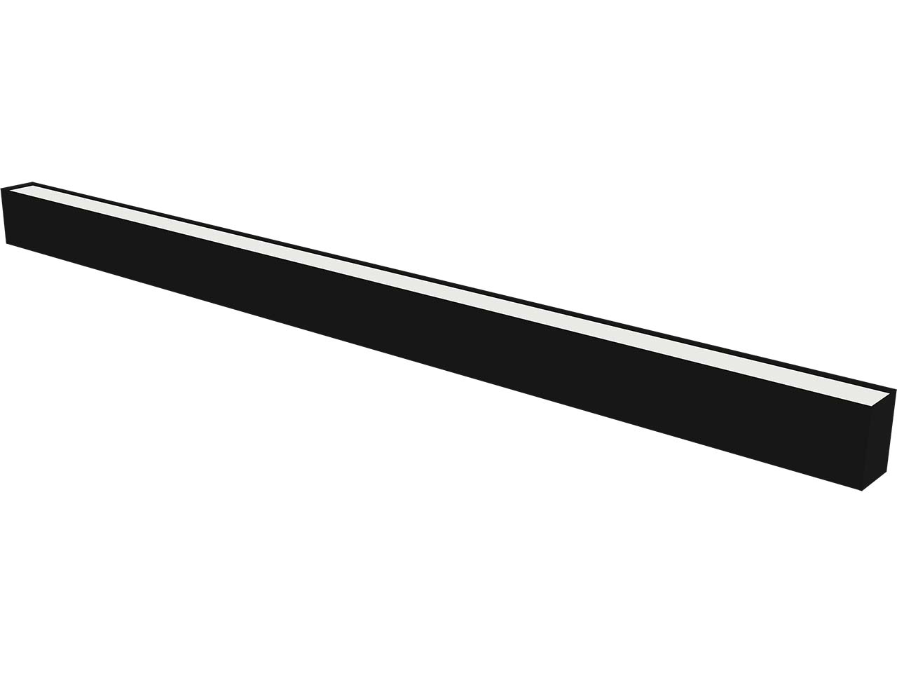 REV LED-Aufbauleuchte mit Diffusor, 120 cm, 3.520 lm, Aluminium, schwarz