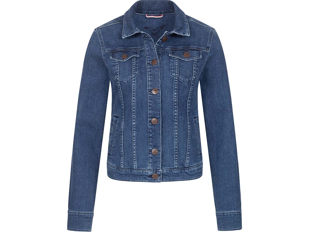 Feuervogl Bio-Damen-Jeansjacke 'Svala' mit Taschen, fashion blue, Gr. 44