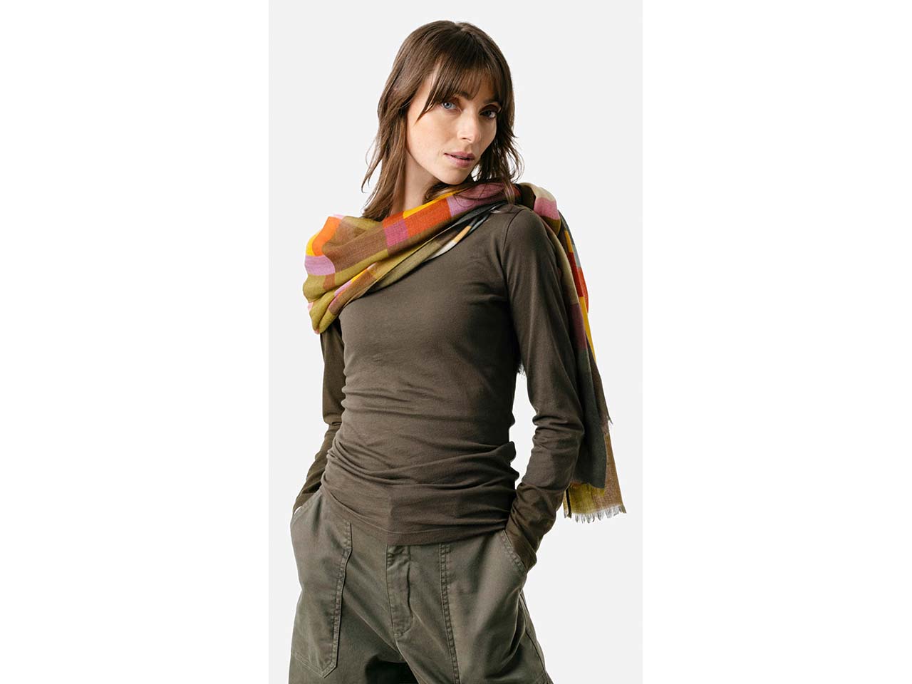 Living Crafts Bio-Damen-Langarmshirt 'SUSANNA' mit Rundhalsausschnitt, pineneedle, Gr. S