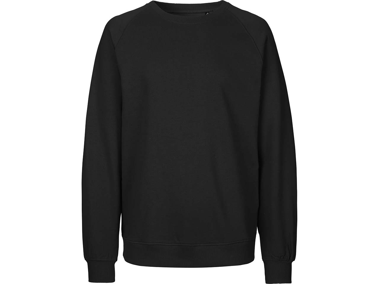 Neutral Bio-Unisex-Sweatshirt mit Rundhalsausschnitt, schwarz, Gr. L