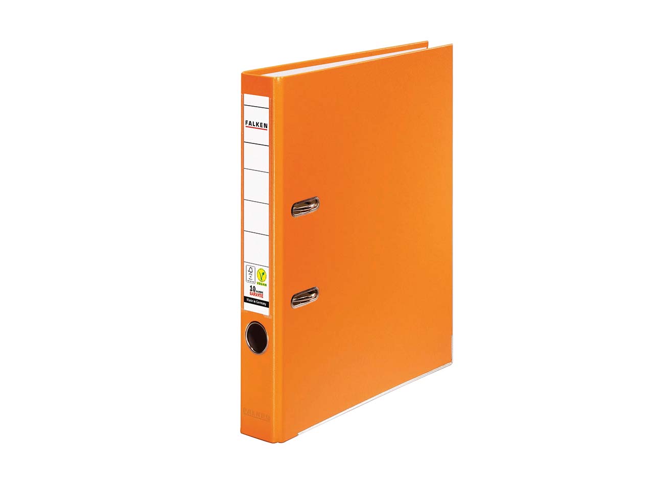 25 Falken Ordner "Vegan", mit Einsteckschild, 240 g/m², DIN A4, RB 50 mm, orange